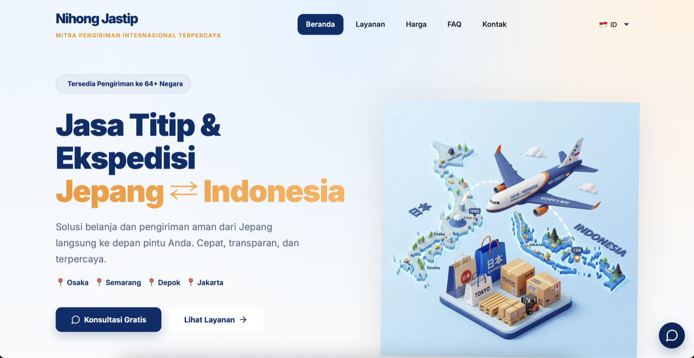 Nihong Jastip interface